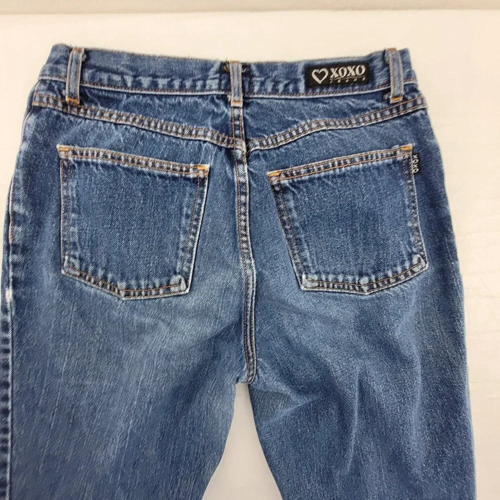 X.O.X.O. Jeans Women's 28x30 Blue Low Rise Bootcut Flare Made in USA Vintage - Picture 12 of 12
